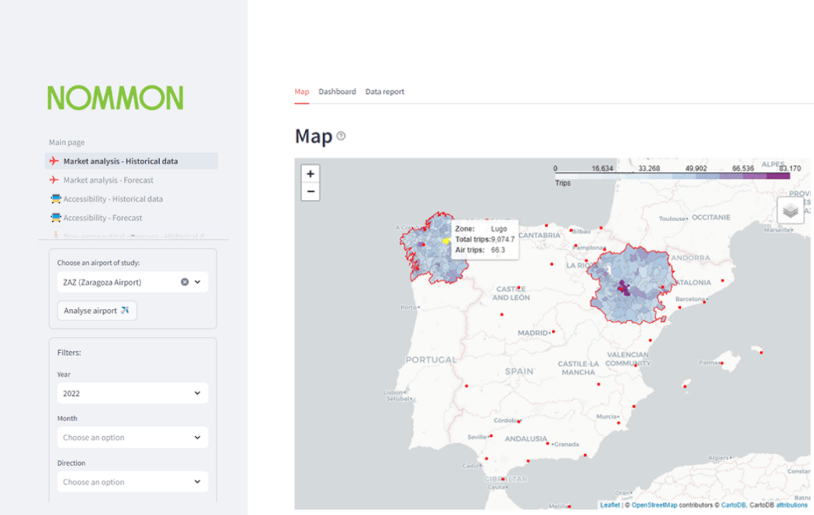 Harnessing mobile network data to forecast the Zaragoza-Santiago air route demand